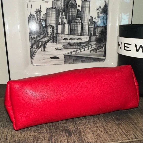 Dior Red Cosmetic Bag Clutch with Silver Accents - Picture 3 of 5